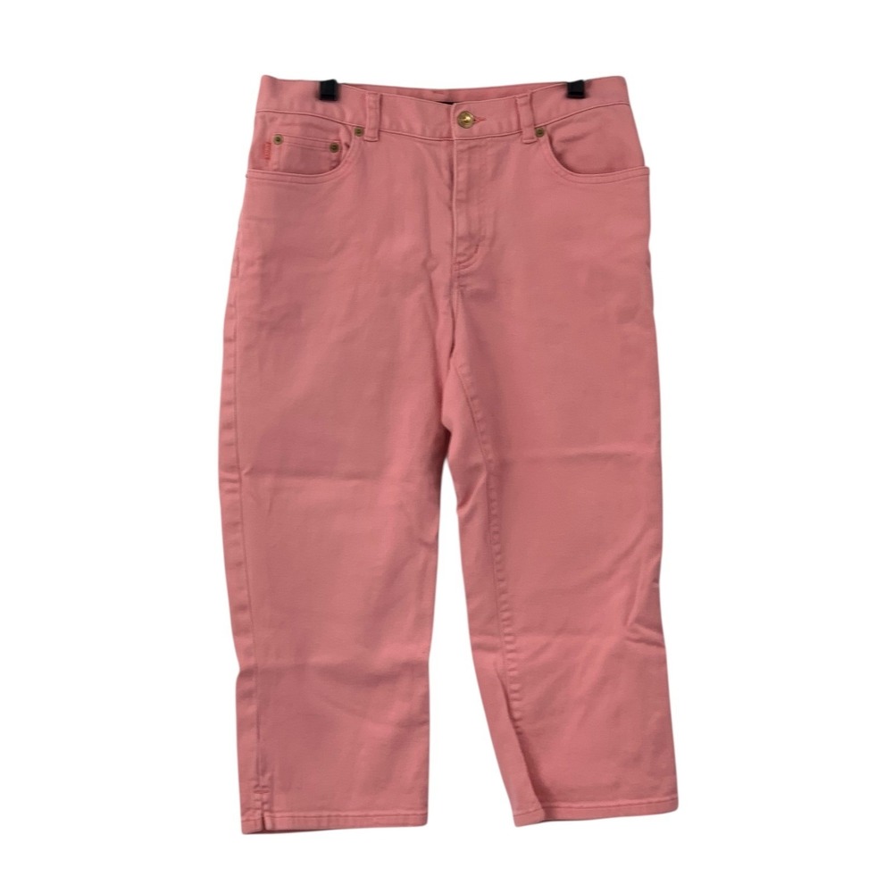 Ralph Lauren Jeans Co Women's Pink Cotton Stretch Crop Capri Pants Size 6‎